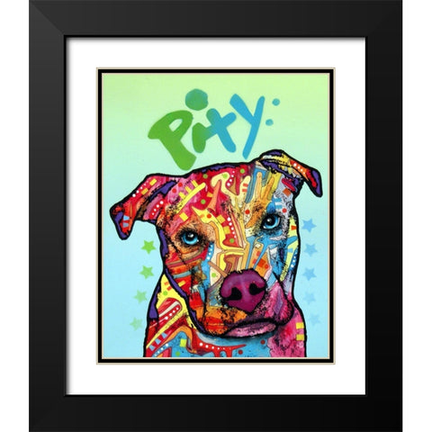 Pity Black Modern Wood Framed Art Print with Double Matting by Dean Russo Collection