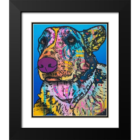 Walter 12 Black Modern Wood Framed Art Print with Double Matting by Dean Russo Collection