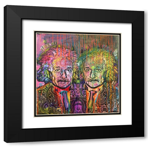 Einsteins Reflection Black Modern Wood Framed Art Print with Double Matting by Dean Russo Collection