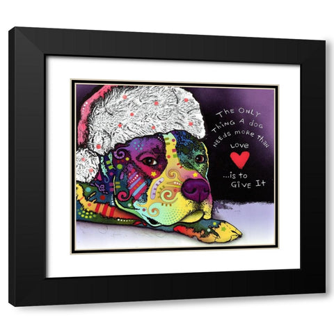 Affection Christmas Black Modern Wood Framed Art Print with Double Matting by Dean Russo Collection