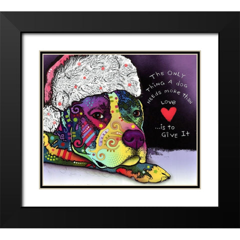 Affection Christmas Black Modern Wood Framed Art Print with Double Matting by Dean Russo Collection