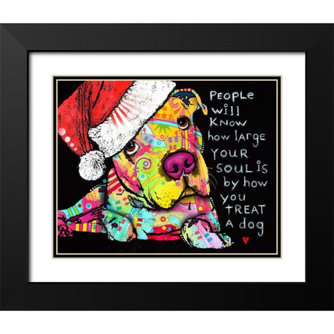 Firu Christmas Black Modern Wood Framed Art Print with Double Matting by Dean Russo Collection