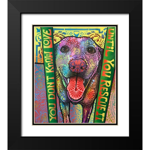 You Dont Know Love Black Modern Wood Framed Art Print with Double Matting by Dean Russo Collection