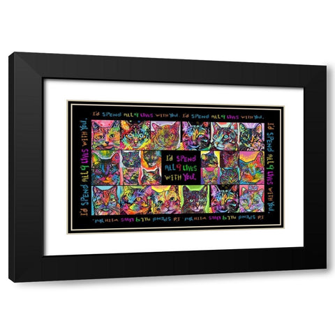 Catamat 1 Black Modern Wood Framed Art Print with Double Matting by Dean Russo Collection