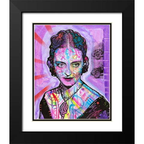 Bette Davis Black Modern Wood Framed Art Print with Double Matting by Dean Russo Collection