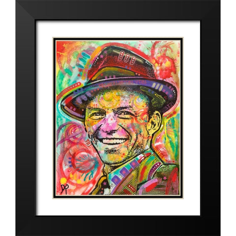 Frank Sinatra III Black Modern Wood Framed Art Print with Double Matting by Dean Russo Collection