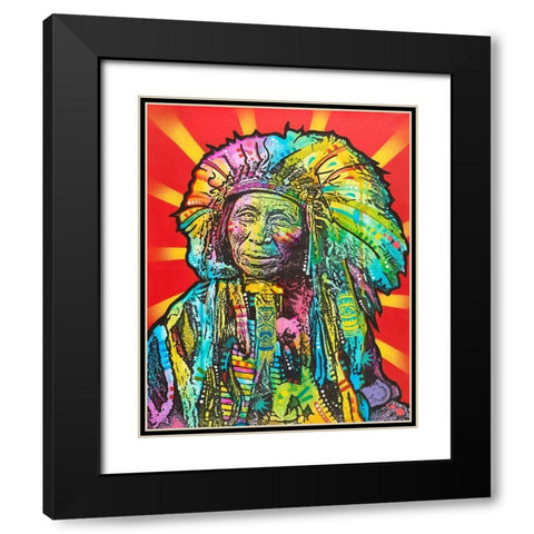 Native American I Black Modern Wood Framed Art Print with Double Matting by Dean Russo Collection
