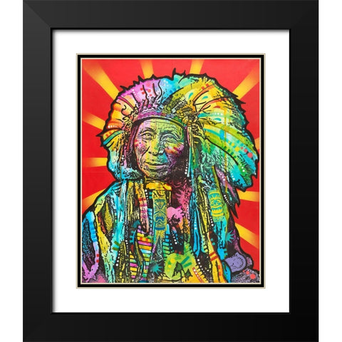 Native American I Black Modern Wood Framed Art Print with Double Matting by Dean Russo Collection