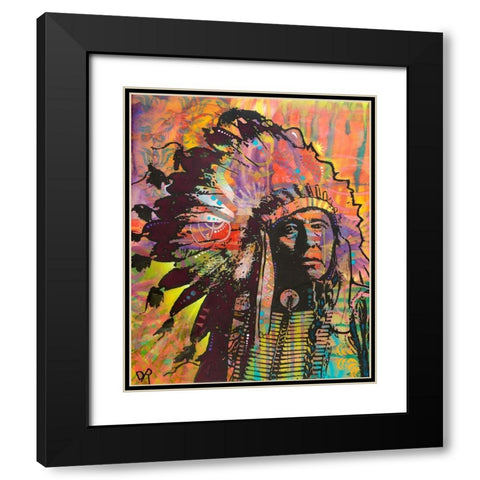 Native American III Black Modern Wood Framed Art Print with Double Matting by Dean Russo Collection