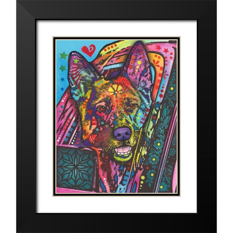 Jax Black Modern Wood Framed Art Print with Double Matting by Dean Russo Collection