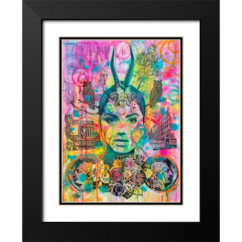 Ancient Intensity Black Modern Wood Framed Art Print with Double Matting by Dean Russo Collection