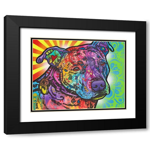 Bella Black Modern Wood Framed Art Print with Double Matting by Dean Russo Collection
