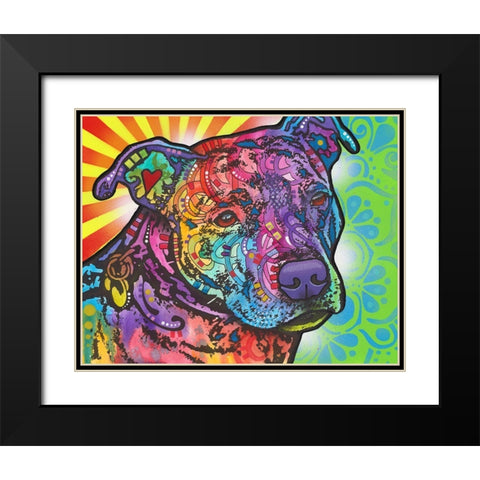 Bella Black Modern Wood Framed Art Print with Double Matting by Dean Russo Collection