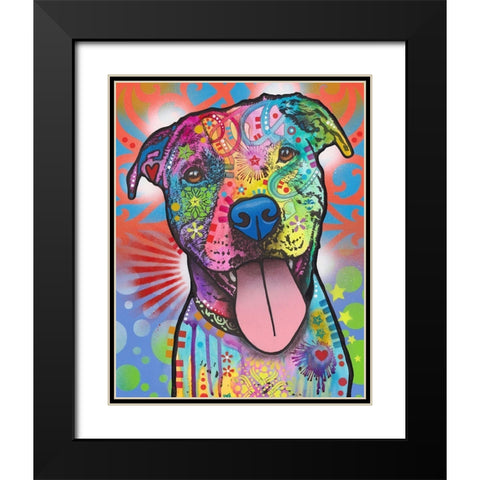 Mr Biggs Black Modern Wood Framed Art Print with Double Matting by Dean Russo Collection