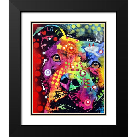 Thoughtful Pit Classic Black Modern Wood Framed Art Print with Double Matting by Dean Russo Collection