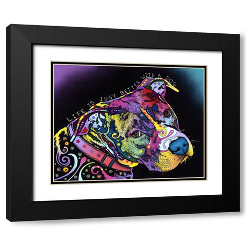 Life Is Just Better Black Modern Wood Framed Art Print with Double Matting by Dean Russo Collection
