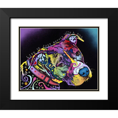 Life Is Just Better Black Modern Wood Framed Art Print with Double Matting by Dean Russo Collection