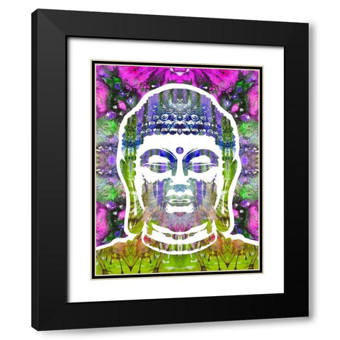Buddha Black Modern Wood Framed Art Print with Double Matting by Dean Russo Collection