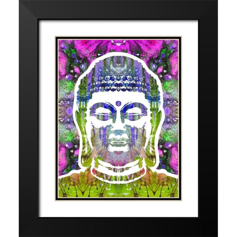 Buddha Black Modern Wood Framed Art Print with Double Matting by Dean Russo Collection