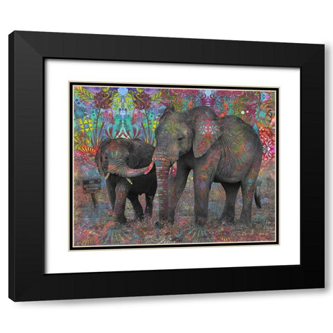 No Hunting Black Modern Wood Framed Art Print with Double Matting by Dean Russo Collection