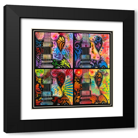 Lucille 4X Black Modern Wood Framed Art Print with Double Matting by Dean Russo Collection