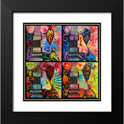 Lucille 4X Black Modern Wood Framed Art Print with Double Matting by Dean Russo Collection
