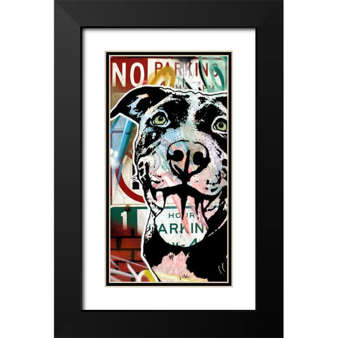 MS Understood NO PARKING Black Modern Wood Framed Art Print with Double Matting by Dean Russo Collection