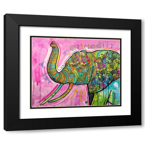 Not A Commodity Black Modern Wood Framed Art Print with Double Matting by Dean Russo Collection