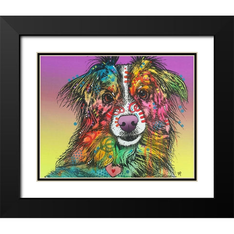 The Look Black Modern Wood Framed Art Print with Double Matting by Dean Russo Collection