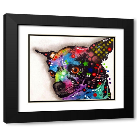 CHICHI Black Modern Wood Framed Art Print with Double Matting by Dean Russo Collection