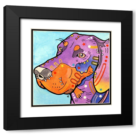 Hunter Black Modern Wood Framed Art Print with Double Matting by Dean Russo Collection