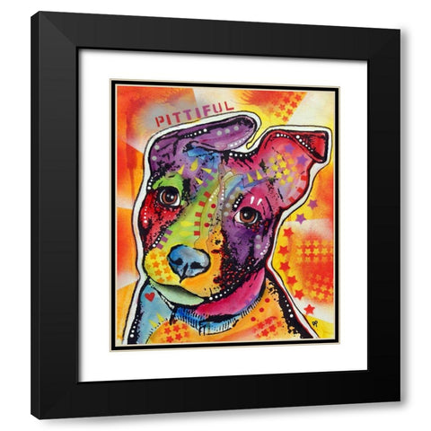 Pittiful Black Modern Wood Framed Art Print with Double Matting by Dean Russo Collection