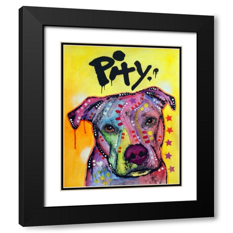 Pity II Black Modern Wood Framed Art Print with Double Matting by Dean Russo Collection