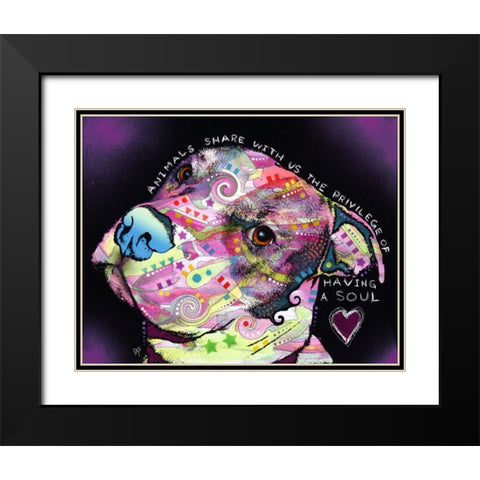 Soul Black Modern Wood Framed Art Print with Double Matting by Dean Russo Collection