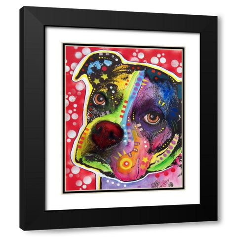 The Young Boxer Black Modern Wood Framed Art Print with Double Matting by Dean Russo Collection