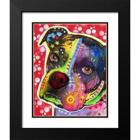 The Young Boxer Black Modern Wood Framed Art Print with Double Matting by Dean Russo Collection