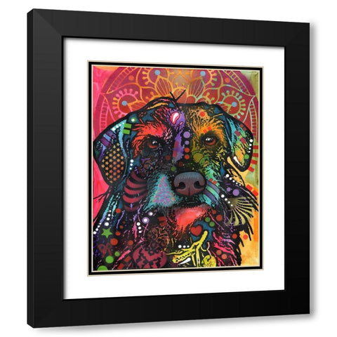 Clyde Black Modern Wood Framed Art Print with Double Matting by Dean Russo Collection