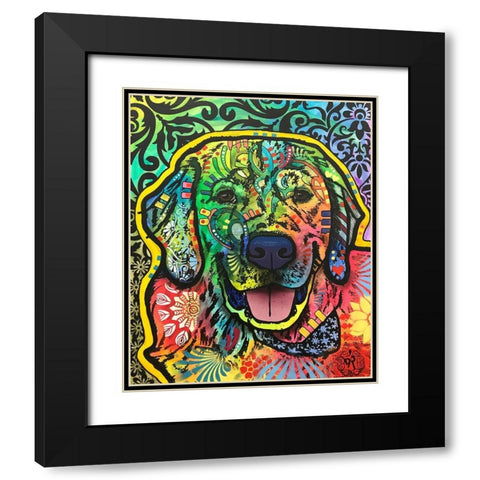 Mikey  Black Modern Wood Framed Art Print with Double Matting by Dean Russo Collection