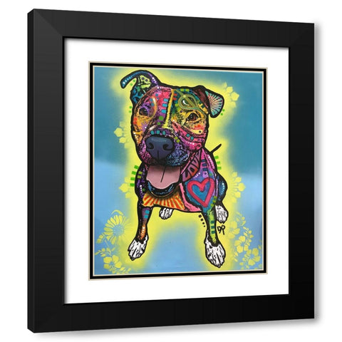 Ellie Black Modern Wood Framed Art Print with Double Matting by Dean Russo Collection