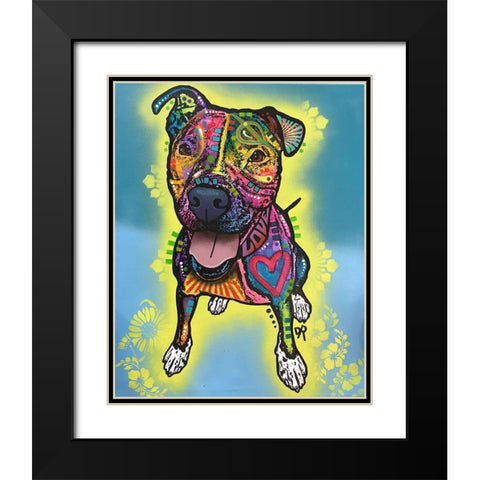 Ellie Black Modern Wood Framed Art Print with Double Matting by Dean Russo Collection