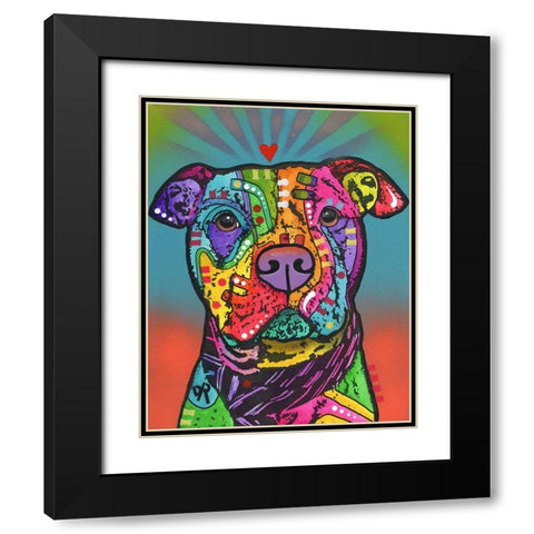 Jed Black Modern Wood Framed Art Print with Double Matting by Dean Russo Collection