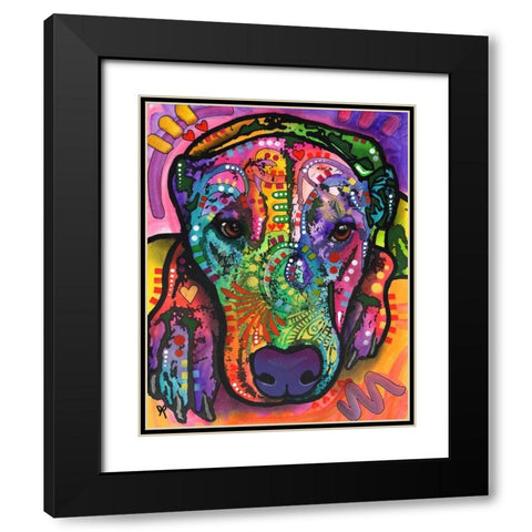 Kaiah Black Modern Wood Framed Art Print with Double Matting by Dean Russo Collection