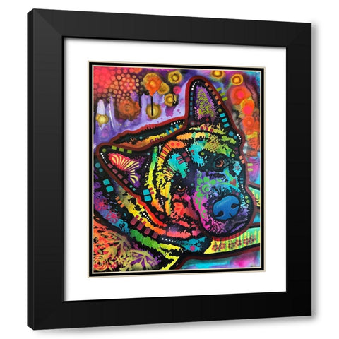 Oli Black Modern Wood Framed Art Print with Double Matting by Dean Russo Collection