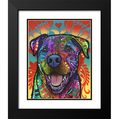 Patrick Black Modern Wood Framed Art Print with Double Matting by Dean Russo Collection