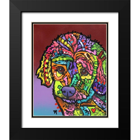 Riley 2 Black Modern Wood Framed Art Print with Double Matting by Dean Russo Collection