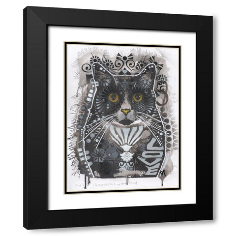 TY Black Modern Wood Framed Art Print with Double Matting by Dean Russo Collection