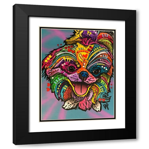 Molly Black Modern Wood Framed Art Print with Double Matting by Dean Russo Collection