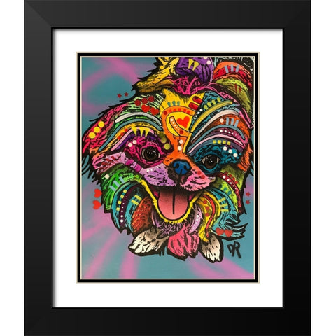 Molly Black Modern Wood Framed Art Print with Double Matting by Dean Russo Collection