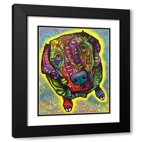 Marley Black Modern Wood Framed Art Print with Double Matting by Dean Russo Collection