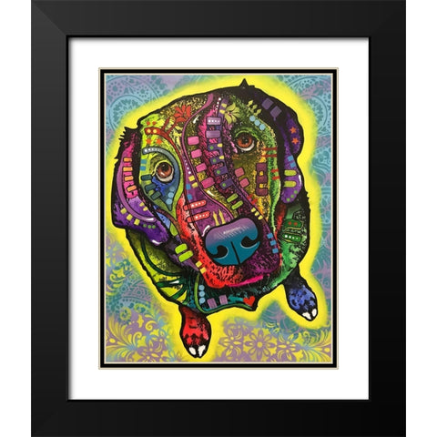 Marley Black Modern Wood Framed Art Print with Double Matting by Dean Russo Collection